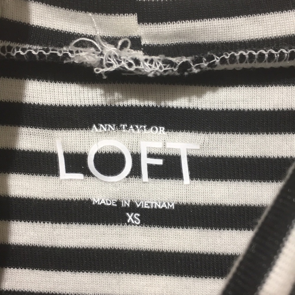 Anne Taylor loft size xs black and white stripe - Picture 2 of 5